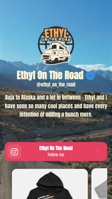 Ethyl On The Road microsite