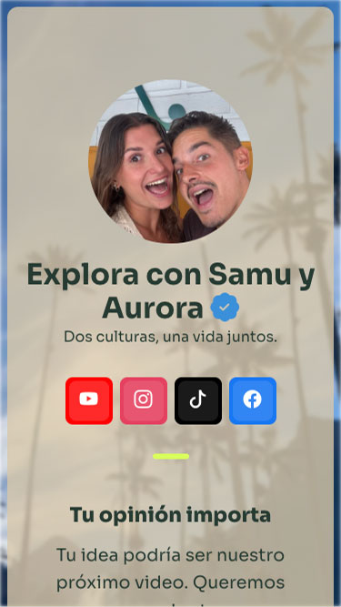 Samu y Aurora microsite